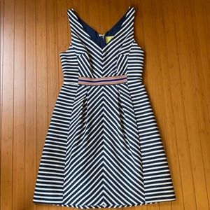Anthropologie Maeve Mitered Stripe Dress
